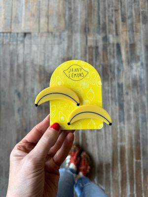 Jenny Lemons Banana Alligator Hair Clip Set JL3