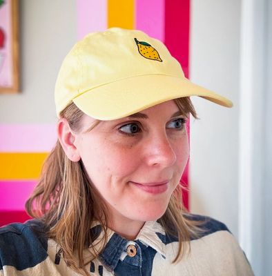 Jenny Lemons Lemon Embroidered Hat