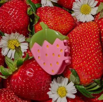 Jenny Lemons Mini Pink Strawberry Hair Claw Clip JL7