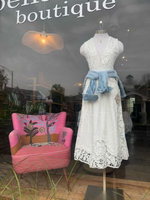 Farm Rio Off-White Richilieur Midi Dress