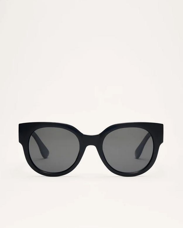 Z Supply Lunch Date in Polished Black Grey Polarized