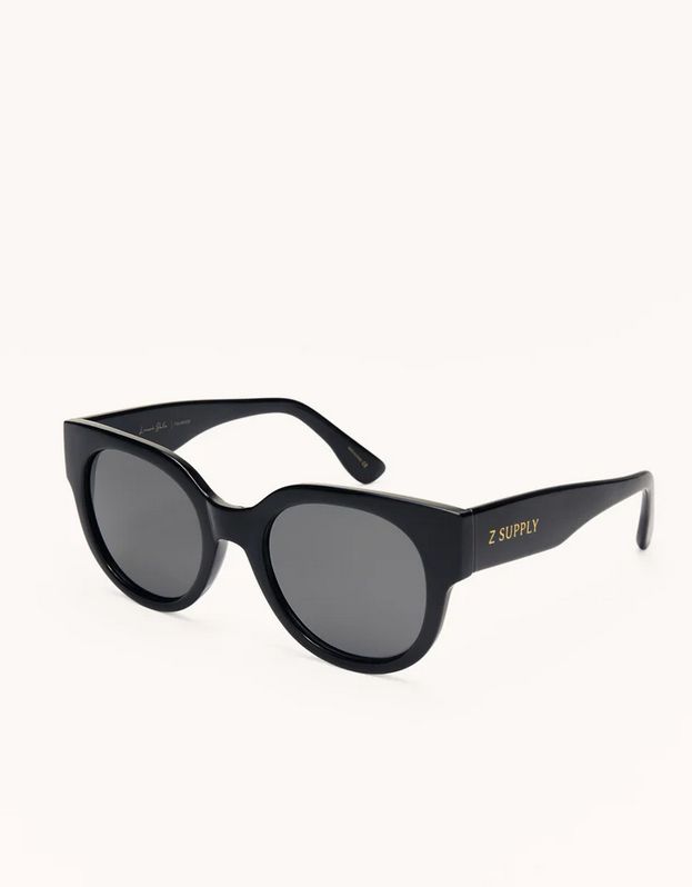 Z Supply Lunch Date in Polished Black Grey Polarized 