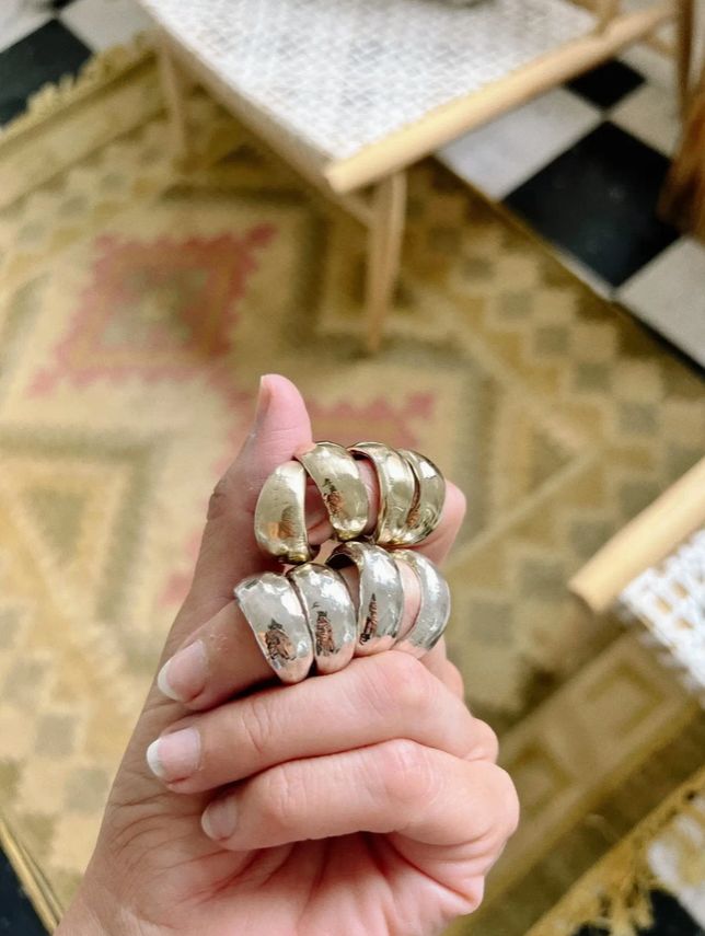Goldie Jewelry Brass Mudra Ring Size 9 GJ73