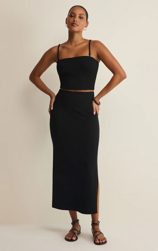 Z Supply Ainslie Midi Skirt in Black
