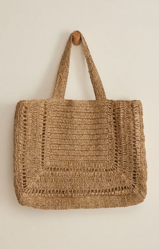 Z Supply Hideaway Raffia Tote in Natural