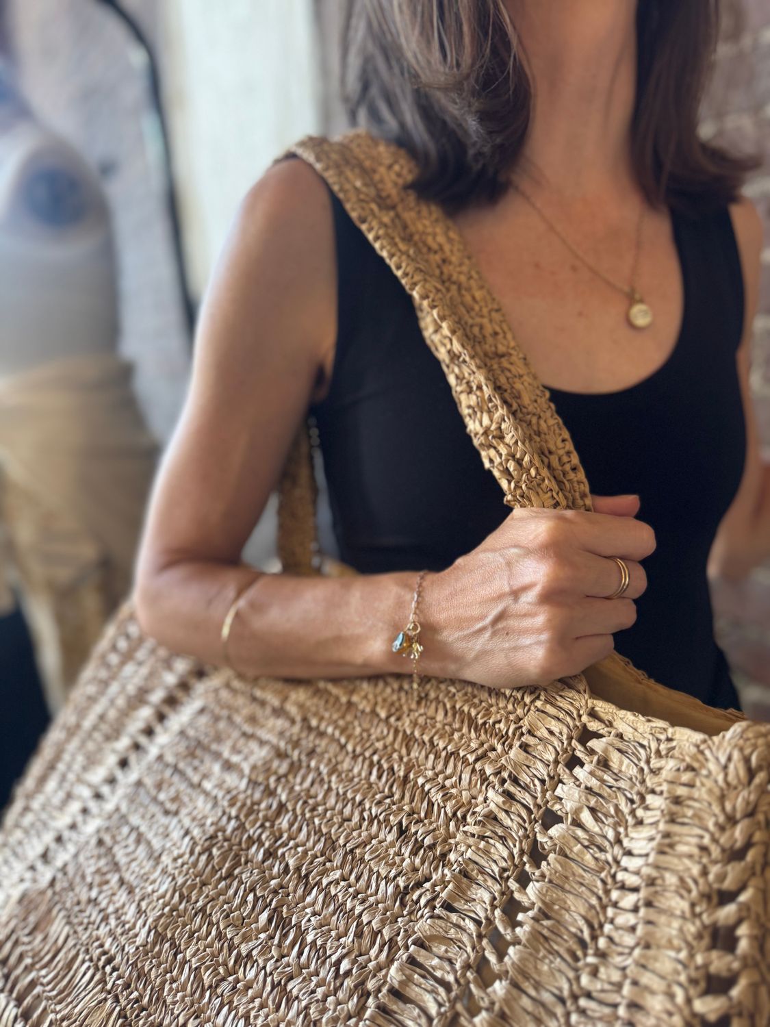 Z Supply Hideaway Raffia Tote in Natural
