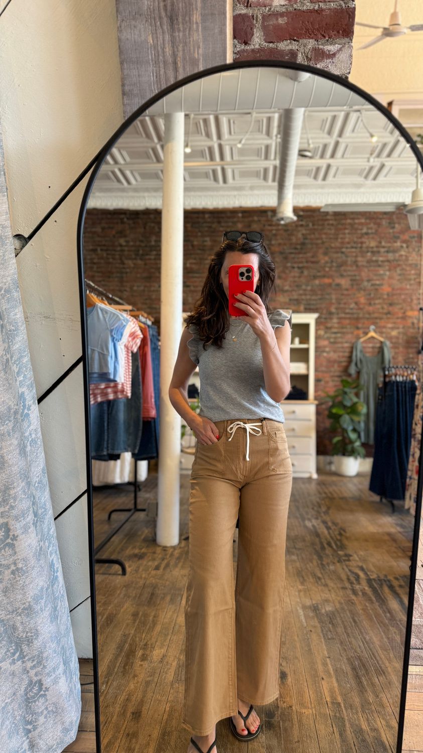 Paige Ari Wide Leg Pant in Vintage Sunflower
