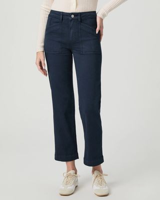 Paige Quincy Ankle in Vintage Navy Seascape