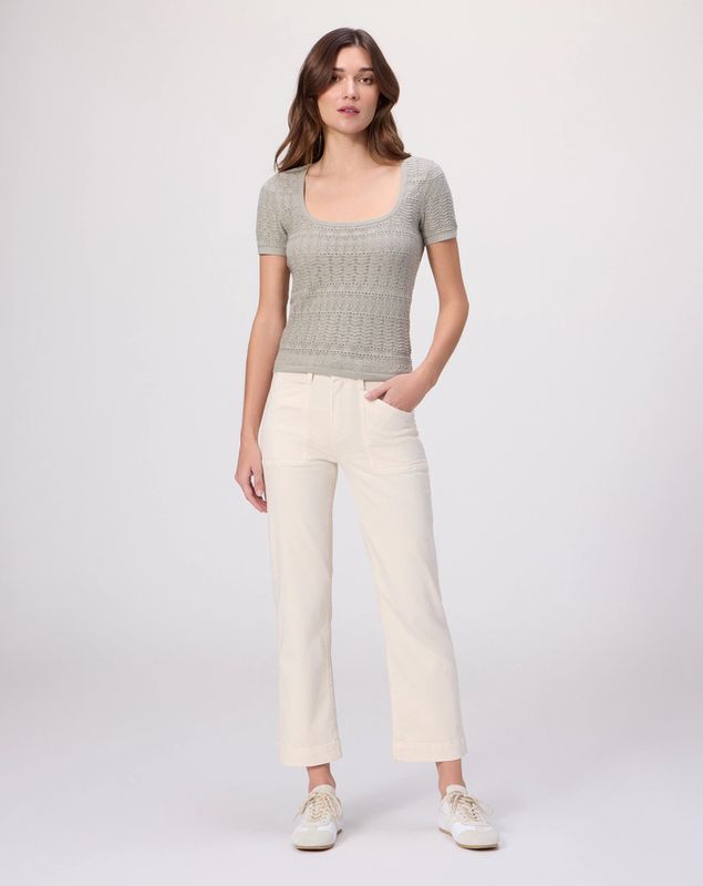 Paige Quincy Ankle Pant in Quartz Sand