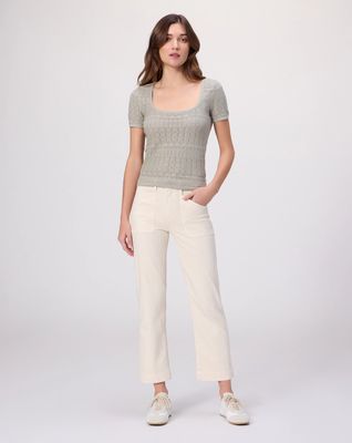 Paige Quincy Ankle Pant in Quartz Sand