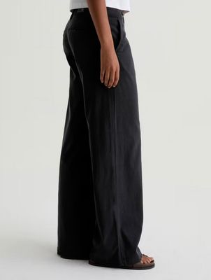 AG Caden Wide Leg Trouser in Black