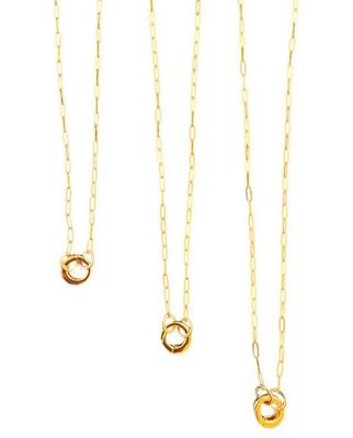 Sha Parle 15"-17" Gold-Filled Paperclip Chain with Charm Holder SH23