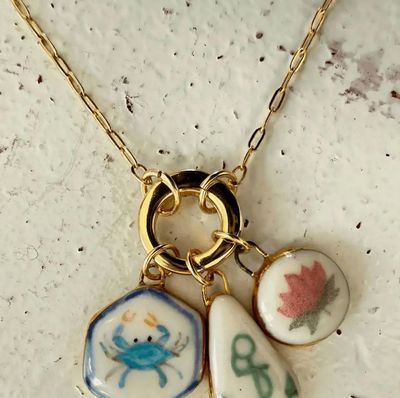 Sha Parle 15"-17" Gold-Filled Paperclip Chain with Charm Holder SH23