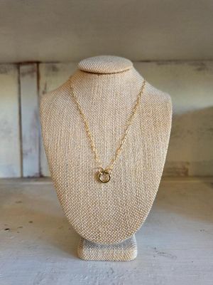 Sha Parle 15"-17" Gold-Filled Paperclip Chain with Charm Holder SH23