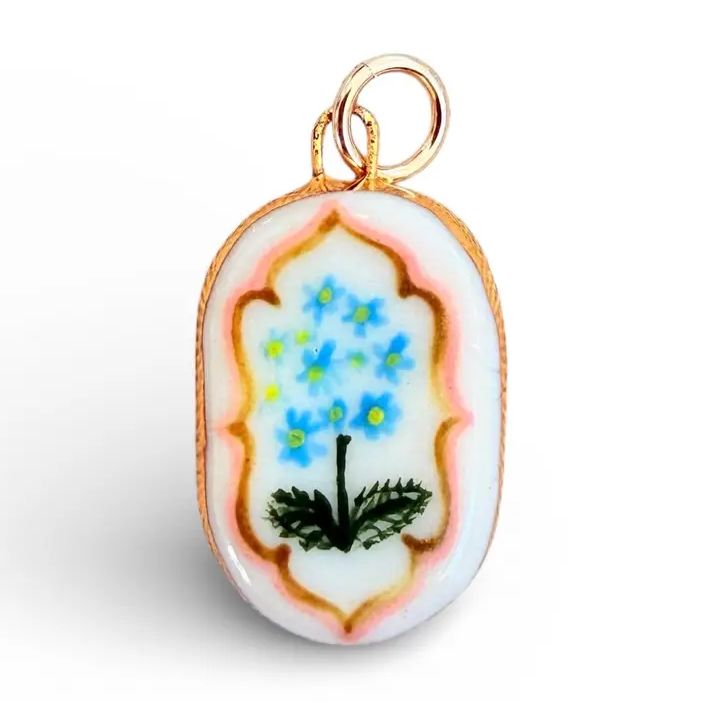 Sha Parle Hyacinth Portrait Large Oval Charm SH29