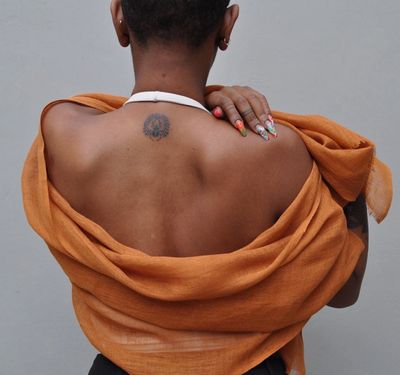 Slate + Salt Gauze Linen Scarf in Bronze