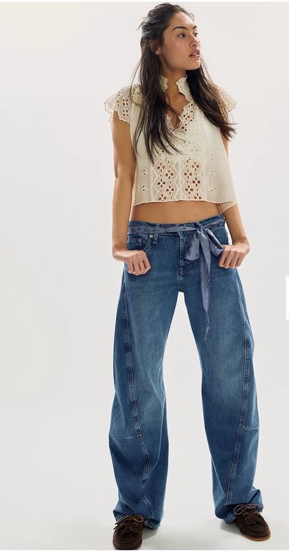 Free People Fable Twisted Seam Jeans