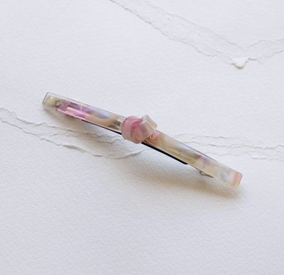 Tiepology Pink Eco French Twist Barette T8