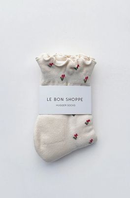Le Bon Shoppe Petal Ruffled Hugger Crew Socks