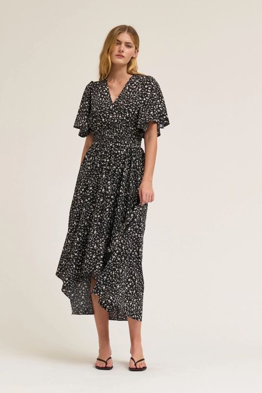 Grade &amp; Gather Unbalanced Skirt Floral Maxi Dress
