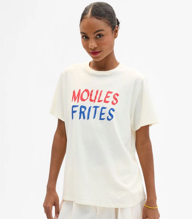 Clare V. Original Tee Cotton/Linen Moules Frites