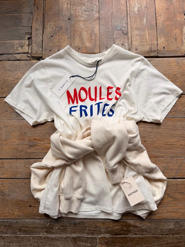 Clare V. Original Tee Cotton/Linen Moules Frites