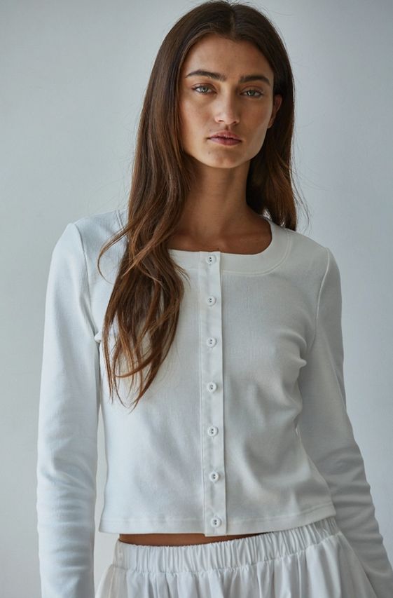 By Together Knit Ribbed Long Sleeve Cardigan (Two Colors)