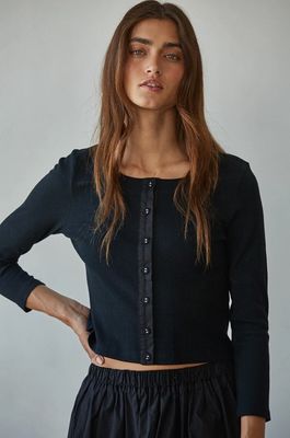 By Together Knit Ribbed Long Sleeve Cardigan (Two Colors)