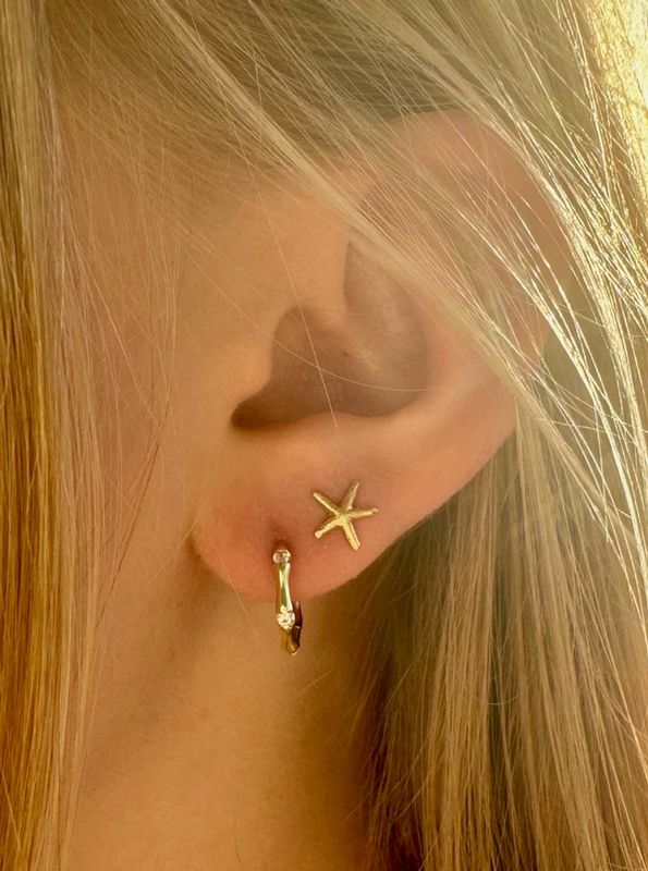 Jessica Matrasko Jewelry Cali Starfish Studs Gold Filled JM37