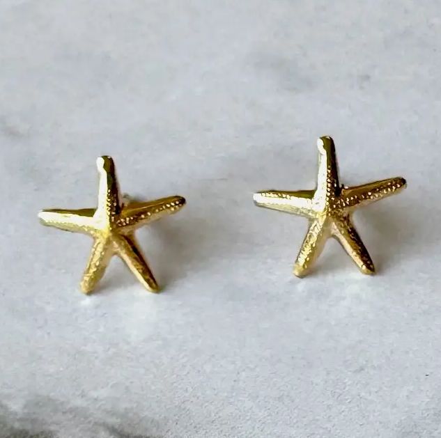 Jessica Matrasko Jewelry Cali Starfish Studs Gold Filled JM37