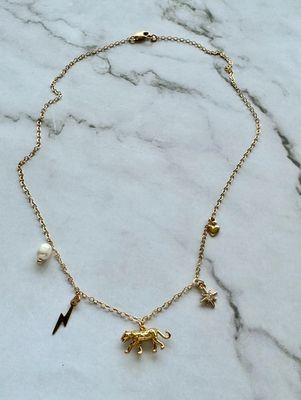 Jessica Matrasko Jewelry 16" Briar Charm Necklace Gold Filled JM36