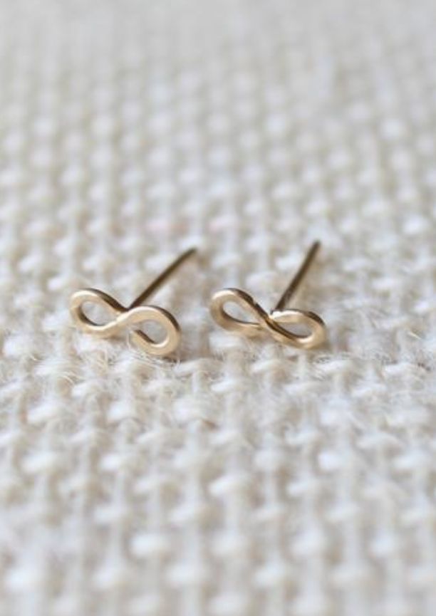 Jessica Matrasko Jewelry Infinity Studs Gold Filled JM41