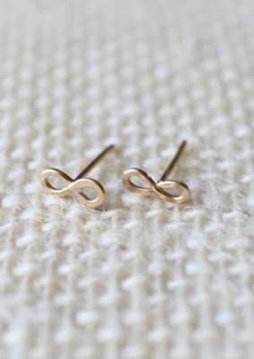 Jessica Matrasko Jewelry Infinity Studs Gold Filled JM41