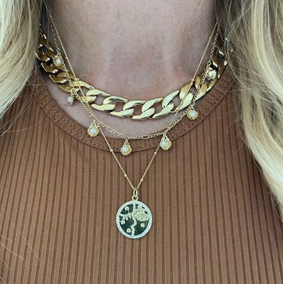 Jessica Matrasko Jewelry 16" Seraphina Necklace with Pearls Gold Filled JM47