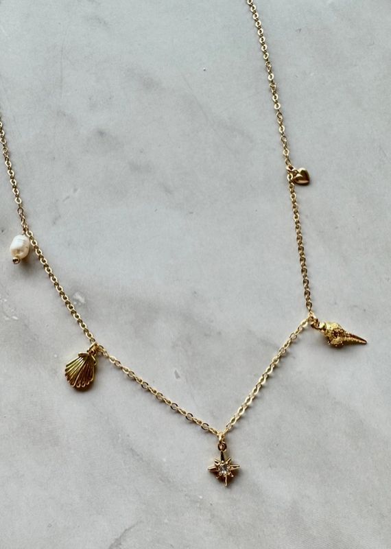Jessica Matrasko Jewelry 16" Mira Charm Necklace Gold Filled JM44