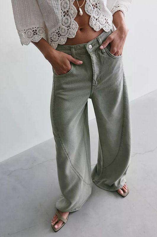 Free People Haven Twisted Wide-Leg Jeans