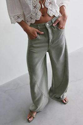Free People Haven Twisted Wide-Leg Jeans