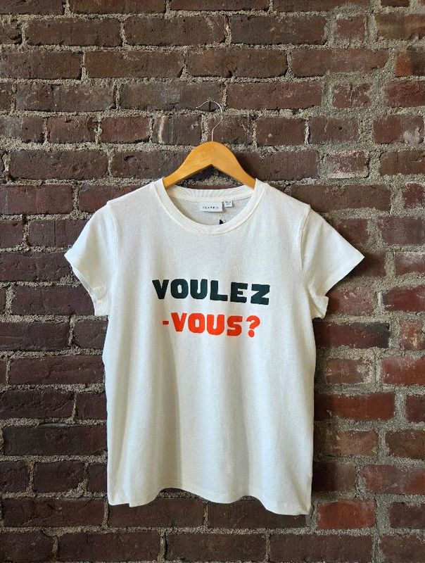 Clare V. Classic Tee in Voulez-Vous