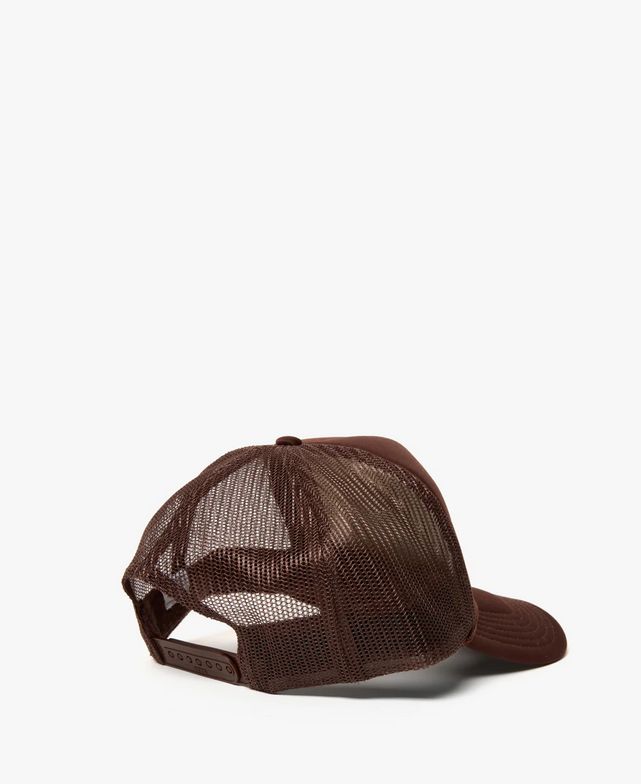 Clare V. Trucker Hat in Chocolate w/ L'Orange Voulez-Vous