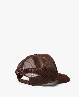 Clare V. Trucker Hat in Chocolate w/ L'Orange Voulez-Vous