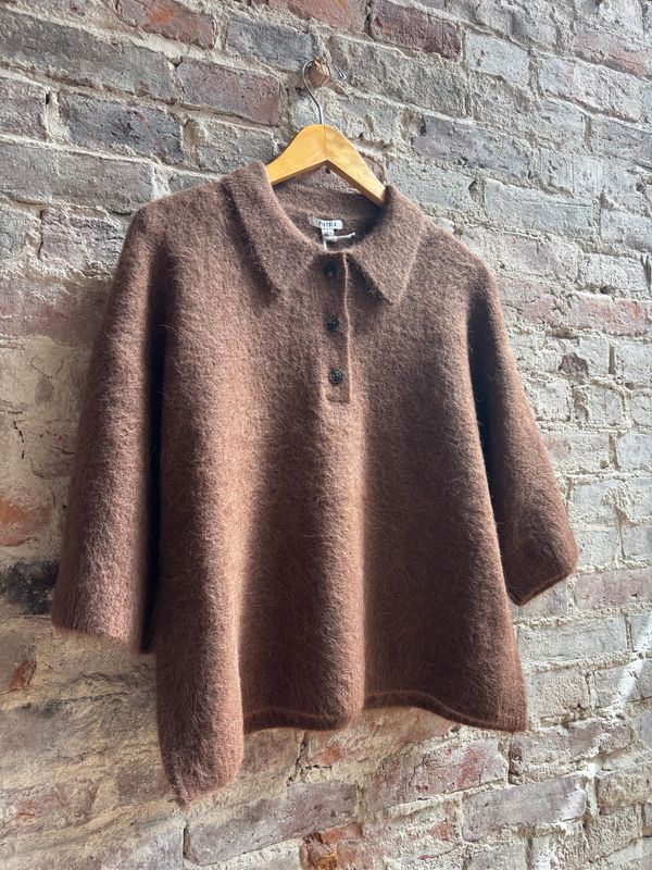 Pistola Nadya Alpaca Blend Boxy Polo Sweater