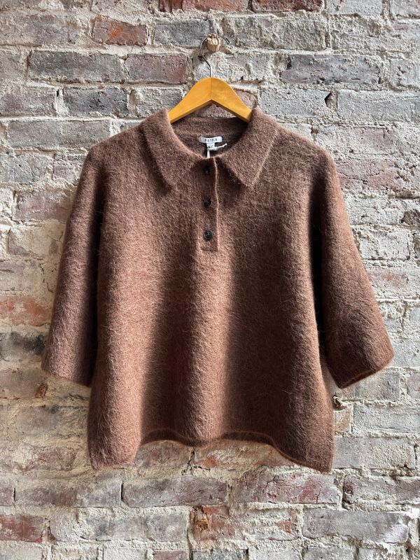 Pistola Nadya Alpaca Blend Boxy Polo Sweater