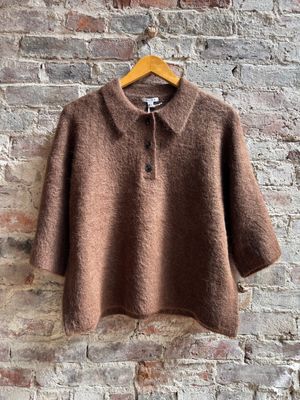 Pistola Nadya Alpaca Blend Boxy Polo Sweater