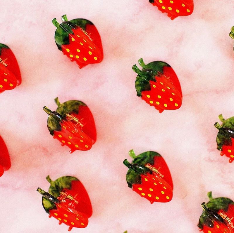 Jenny Lemons Mini Red Strawberry Hair Claw Clip JL13