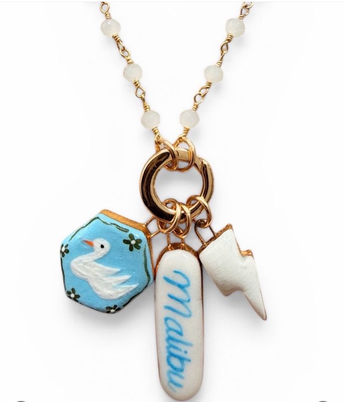 Sha Parle Lightning Bolt Charm in White SH36