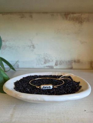 Sha Parle Charm Bangle 14k Gold Filled in Love SH34