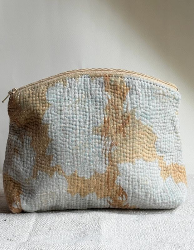 Belle's Nest The Retreat Makeup Zip Travel Bag In Yellow Oat BN18