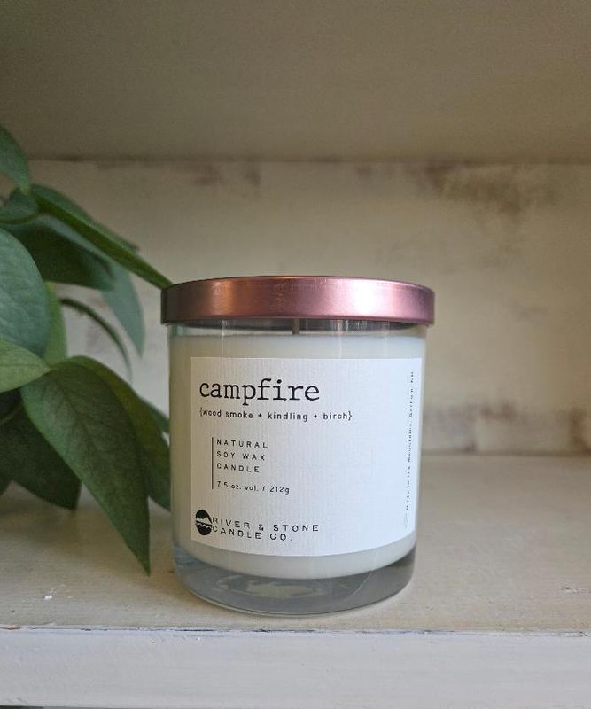River &amp; Stone Candle Co. Campfire Soy Candle RS21