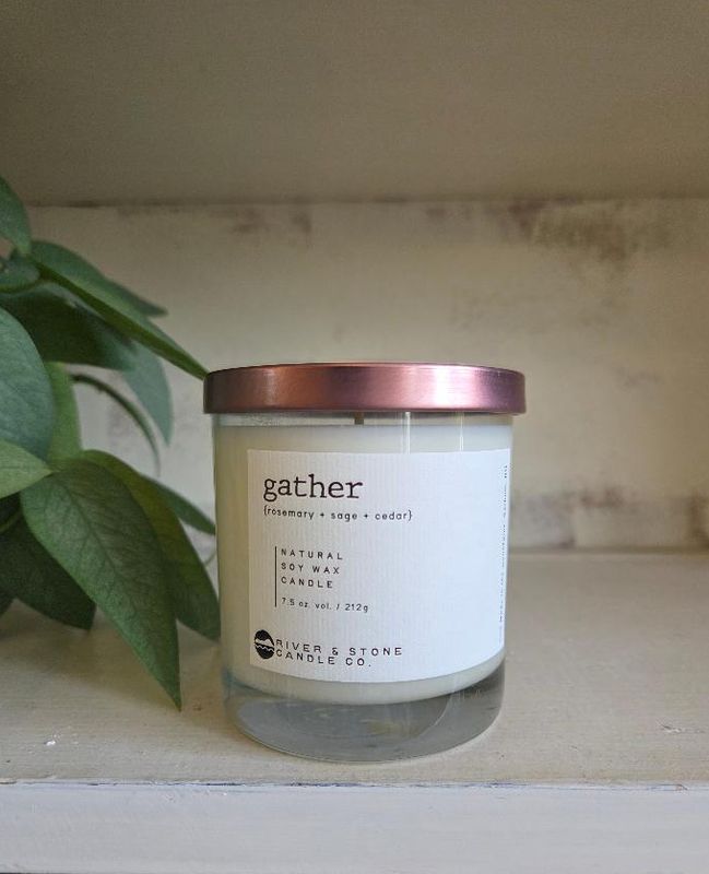 River &amp; Stone Candle Co. Gather Soy Candle RS22