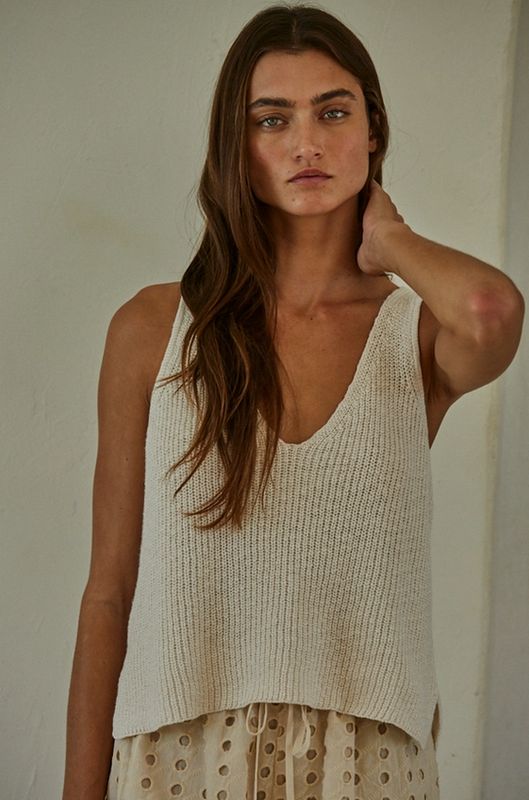 By Together Knit Sweater Tank Top